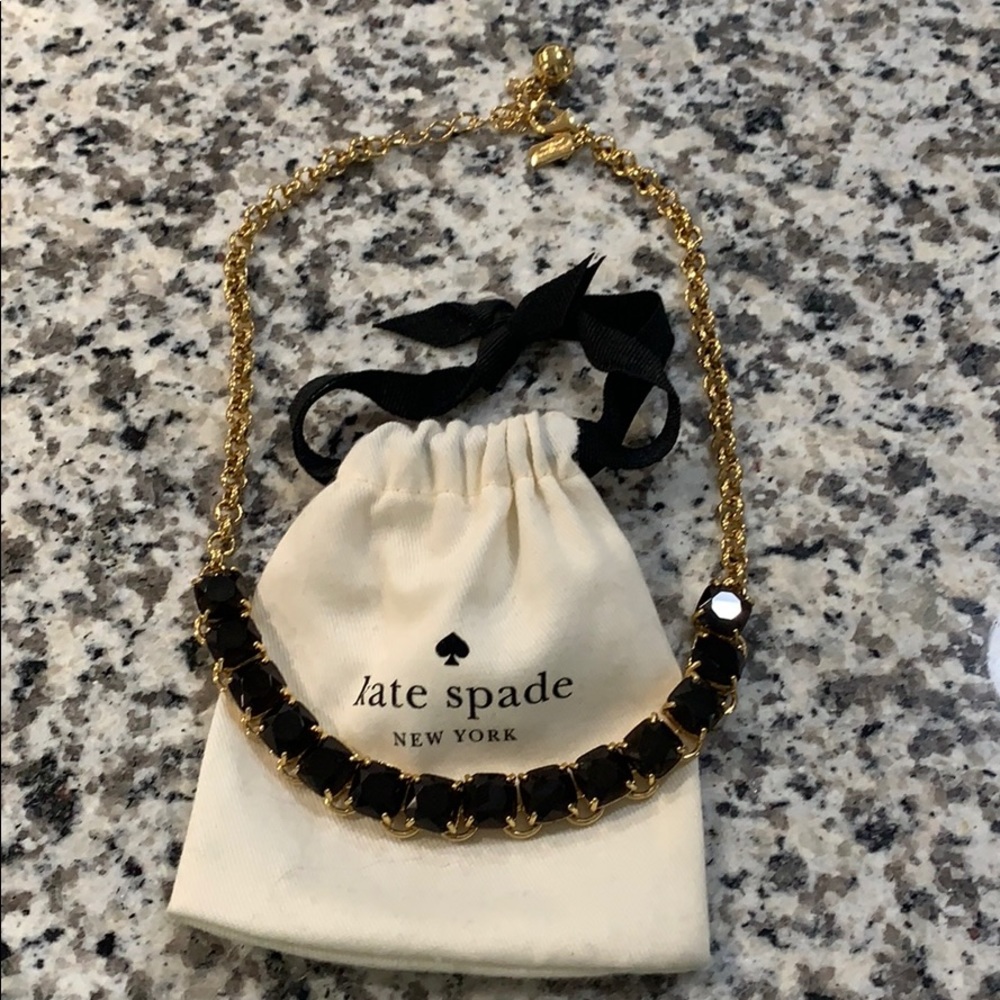 Kate spade *NEVER WORN* black gem necklace